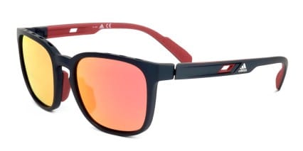Adidas SP0033-F Black, Red glasses - Black / Red - Angle View
