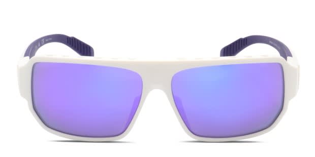 White sunglasses with purple lenses best sale