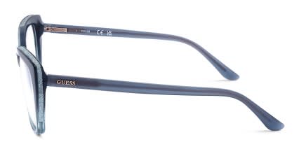 Guess GU2852 Blue, Clear, Glitter glasses - Blue / Clear / Glitter - Side View
