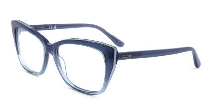 Guess GU2852 Blue, Clear, Glitter glasses - Blue / Clear / Glitter - Angle View