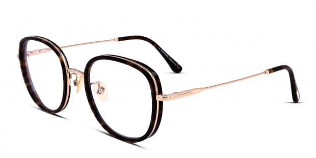 Tom Ford TF5746-D-B Tortoise/Gold Eyeglasses | Includes FREE