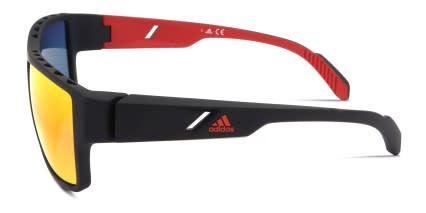 Adidas SP0006 Black, Red glasses - Black / Red - Side View