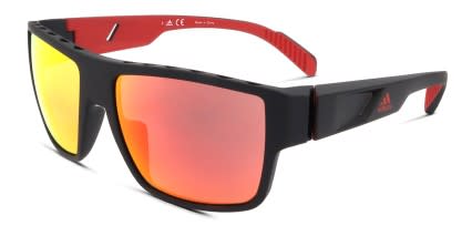 Adidas SP0006 Black, Red glasses - Black / Red - Angle View
