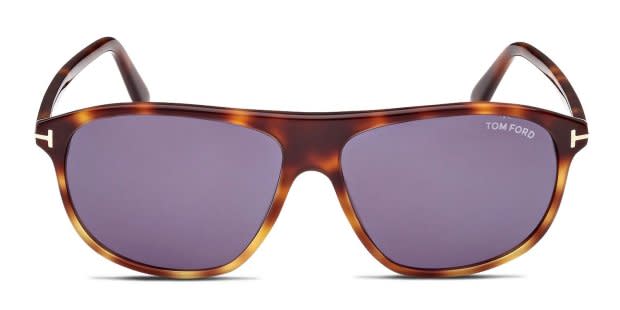 【極美品】TOM FORD Prescott TF1027ミラーレンズサングラス Tom Ford TF1027 Prescott Tortoise Prescription Sunglasses