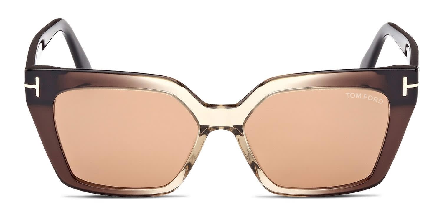 Tom Ford TF1030 Winona Brown, Yellow glasses - Brown / Yellow - Frontal View