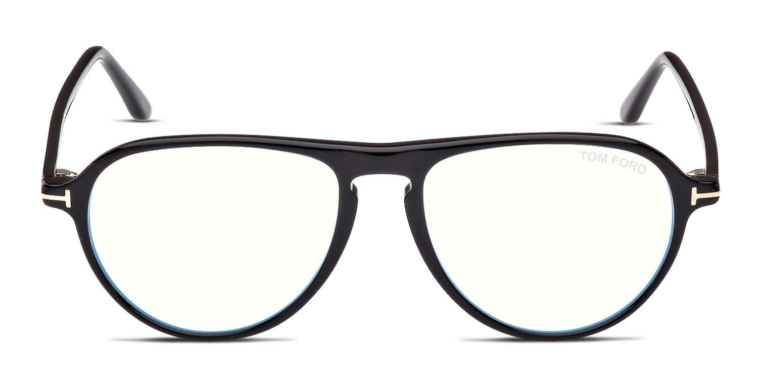 TOM Tom Ford TF5869-B Shiny Black Eyeglasses | Includes FREE Rx
