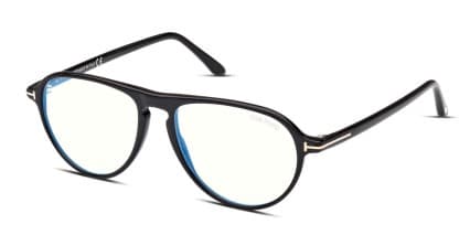 Tom Ford TF5869-B Shiny Black glasses - Shiny Black - Angle View