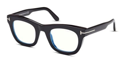 Tom Ford TF5872-B Shiny Black glasses - Shiny Black - Angle View