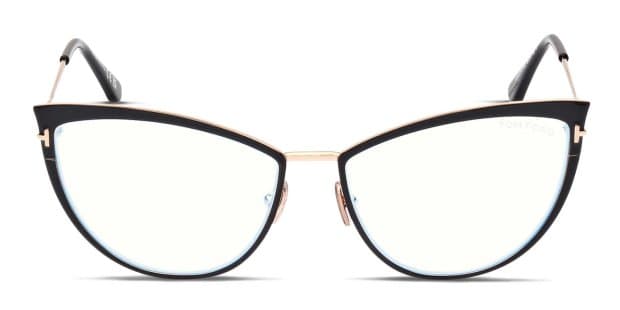 Tom Ford TF5877-B Black, Gold Eyeglasses | Includes FREE Rx  display picture 1
