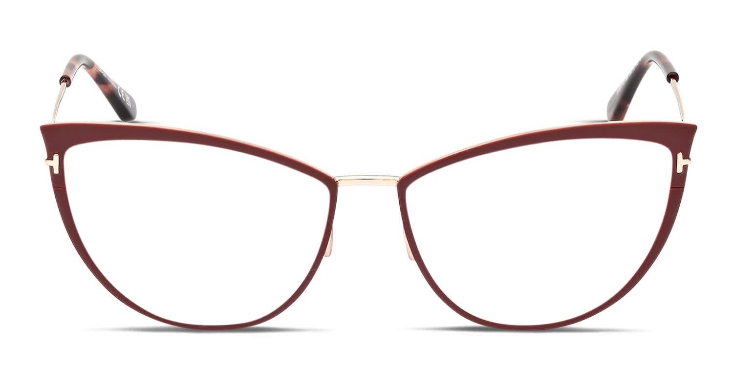 Tom Ford TF5877-B Red, Gold glasses - Red / Gold - Frontal View