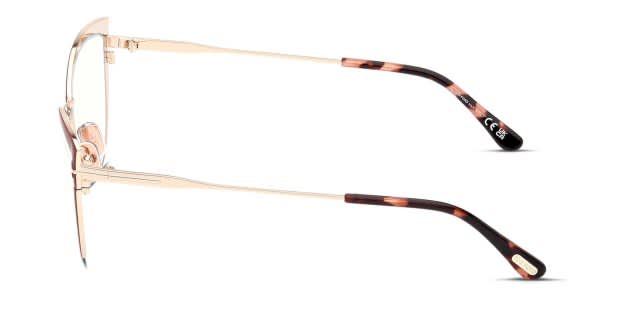 Tom Ford TF5877-B Red, Gold Eyeglasses | Includes FREE Rx Lenses