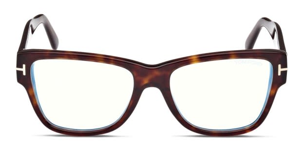 Tom Ford TF5878-B Brown, Tortoise Eyeglasses | Includes FREE Rx Lenses