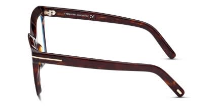 Tom Ford TF5880-B Tortoise glasses - Tortoise - Side View