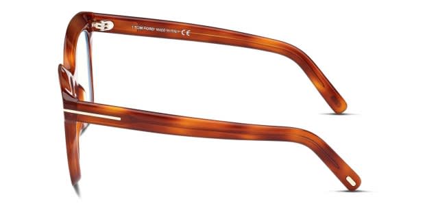 Tom Ford TF5880-B Tortoise, Orange Eyeglasses | Includes FREE Rx