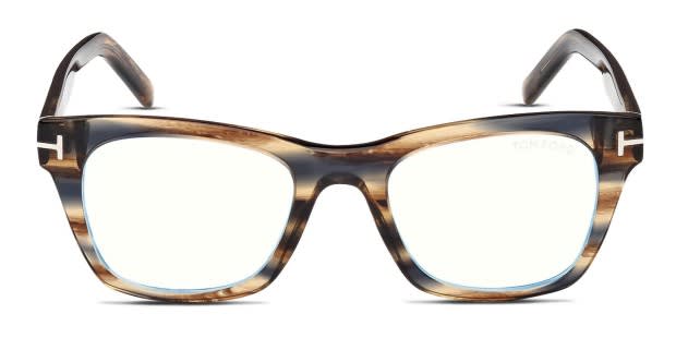 Tom Ford TF5886 B Brown Blue Eyeglasses Includes FREE Rx Lenses
