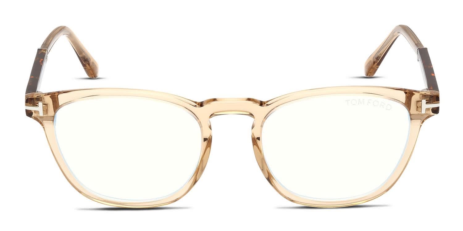 Tom Ford TF5890-B Brown, Clear Eyeglasses | Includes FREE Rx Lenses