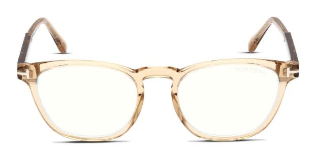 Tom Ford TF5890-B Brown, Clear Eyeglasses | Includes FREE Rx Lenses