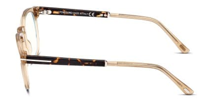 Tom Ford TF5891-B Brown, Clear glasses - Brown / Clear - Side View