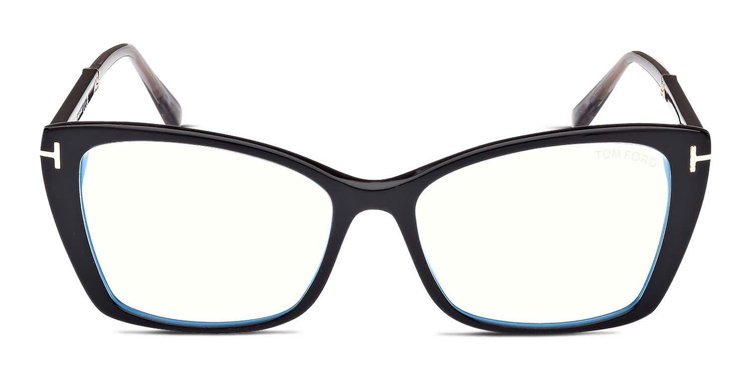 Tom Ford TF5893-B Shiny Black Eyeglasses | Includes FREE Rx Lenses