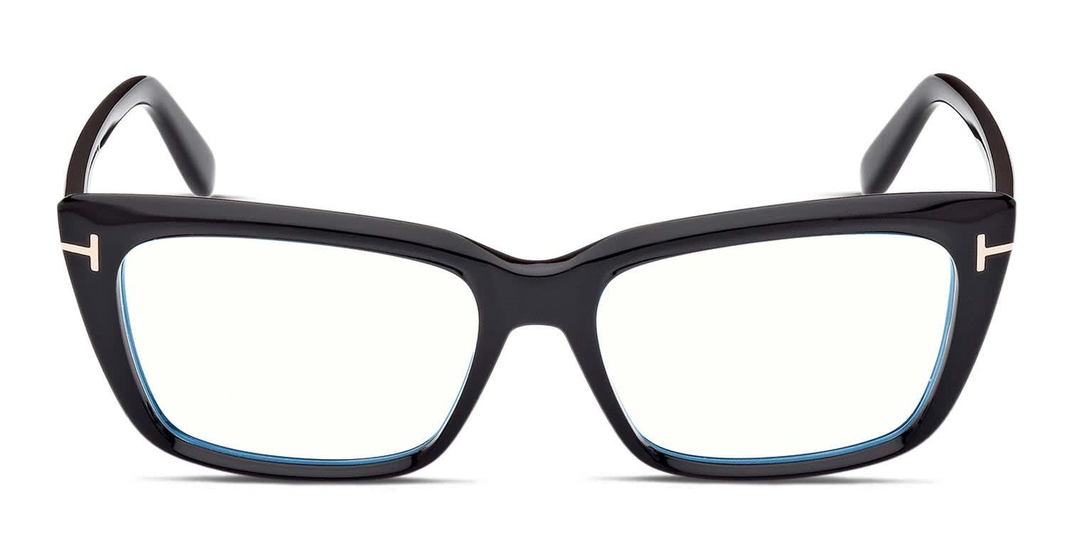 Tom Ford TF5894-B Shiny Black glasses - Shiny Black - Frontal View