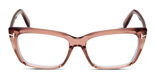 Tom Ford TF5894 B Pink Clear Eyeglasses Includes FREE Rx Lenses