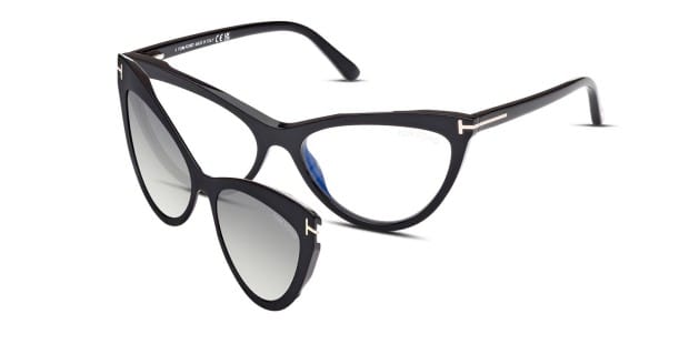 Tom Ford TF5896-B w/Clip-On Shiny Black Eyeglasses