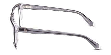 Guess GU50089 Gray, Clear glasses - Gray / Clear - Side View