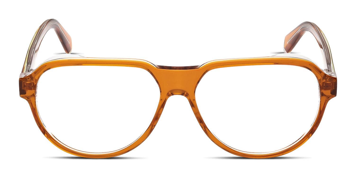 Guess GU50090 Orange/Clear Eyeglasses | Includes FREE Rx Lenses