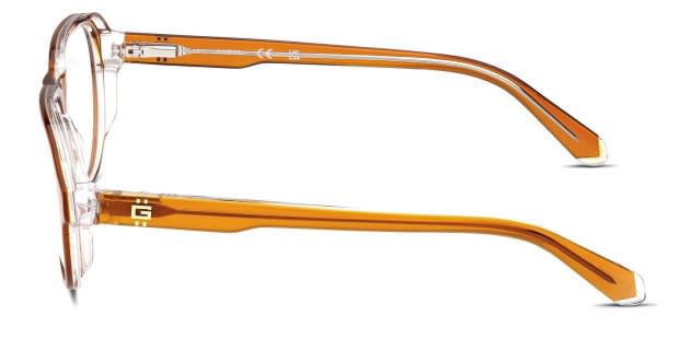 その他 Looking Glass GO Guess GU50090 Orange/Clear Eyeglasses | Includes FREE Rx Lenses