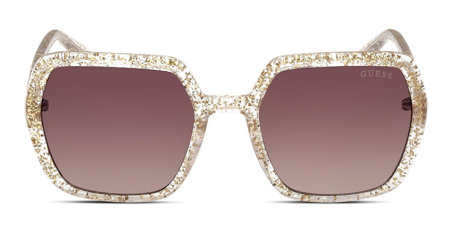 Guess GU9241 Kids Clear, Gold, Glitter glasses - Clear / Gold / Glitter - Frontal View