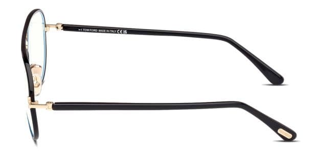 Tom Ford TF5897-B Shiny Black, Gold Prescription Eyeglasses