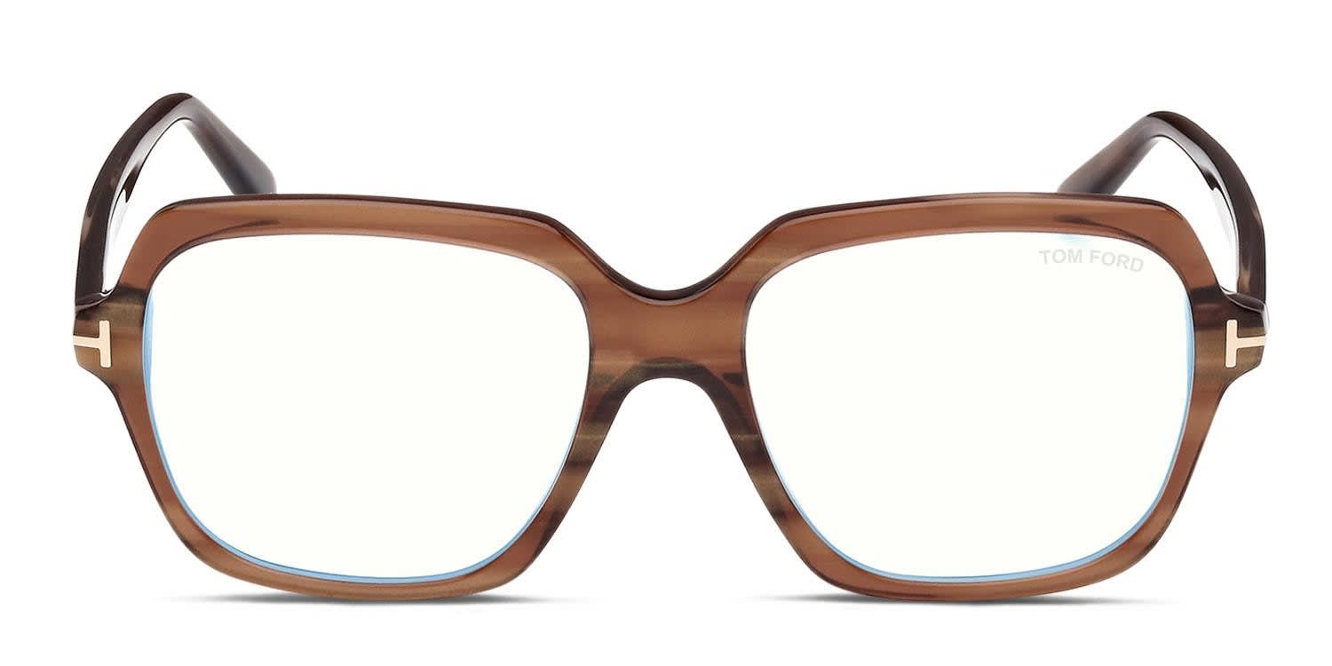 Tom Ford TF5610-B Brown/Tortoise/Silver Prescription Eyeglasses
