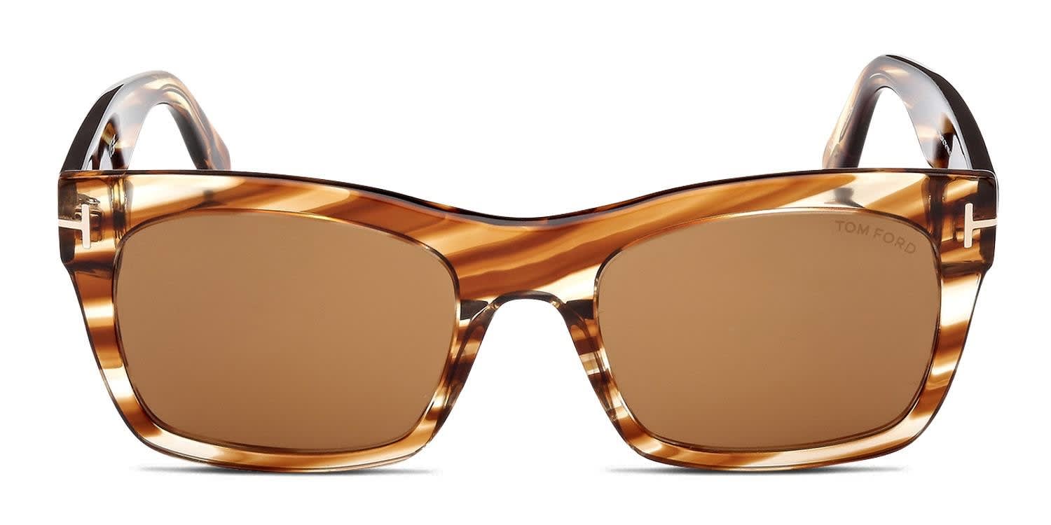 Tom Ford TF1062 Nico-02 Brown, Clear glasses - Brown / Clear - Frontal View