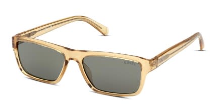 Guess GU00085 Yellow, Clear glasses - Yellow / Clear - Angle View