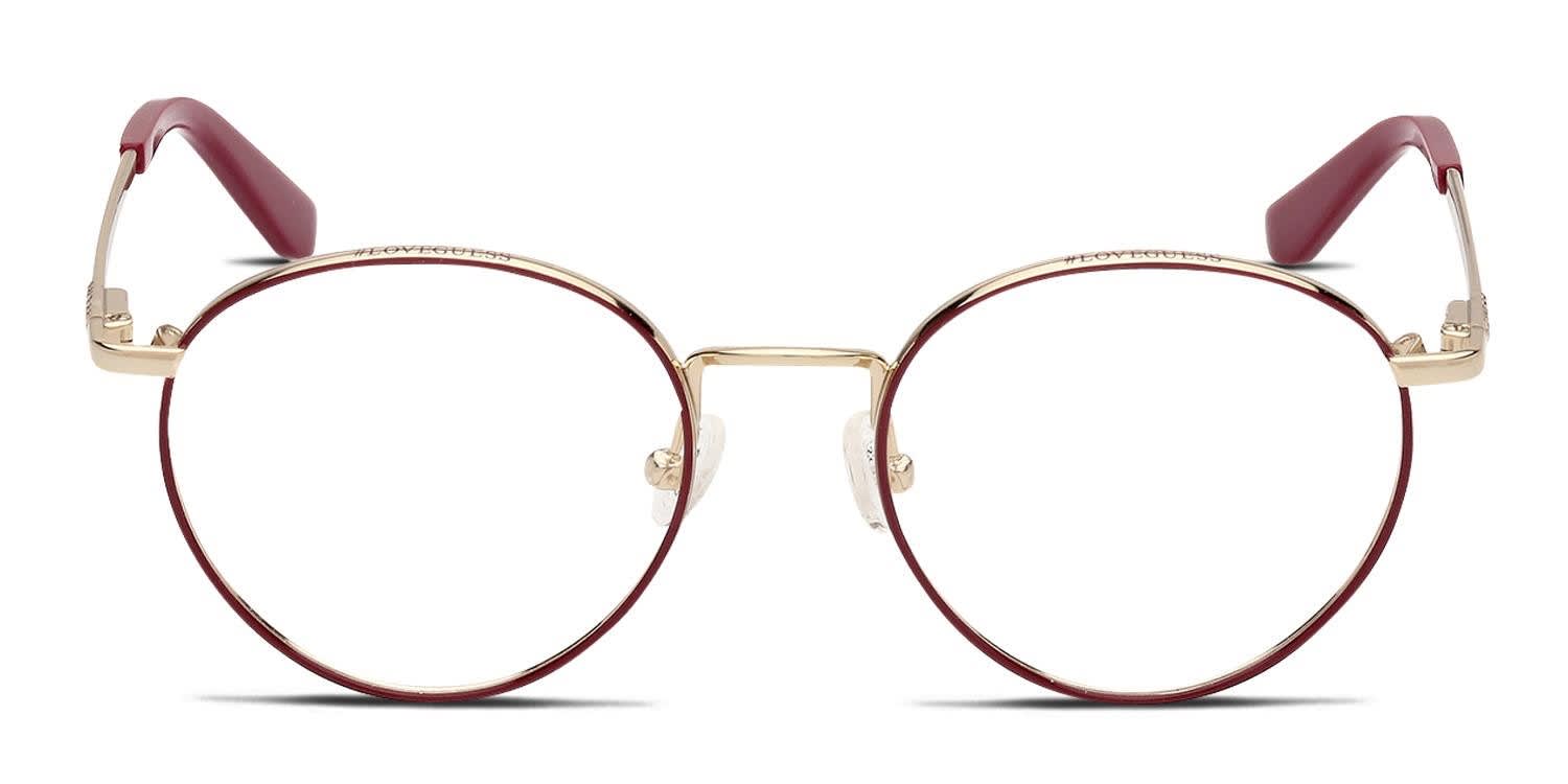 Guess GU2725 Red, Gold glasses - Red / Gold - Frontal View