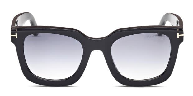 近年モデル ケース付属 TOM FORD Leigh-02 TF1115 度なし Tom Ford TF1115 Leigh-02 Shiny Black Prescription Sunglasses