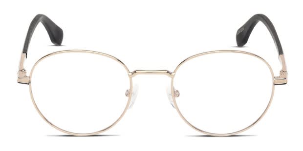 メガネ Adidas Eyeglass Frame OR5024 Double Bridge Gold Adidas OR5024 028 Gold Black Aviator Metal Optical