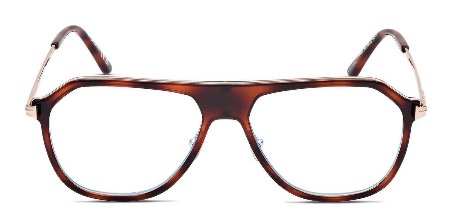 Tom Ford TF5943-B Tortoise, Gold glasses - Tortoise - Frontal View