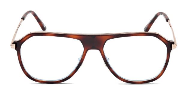 Tom Ford TF5943-B Tortoise, Gold Prescription Eyeglasses