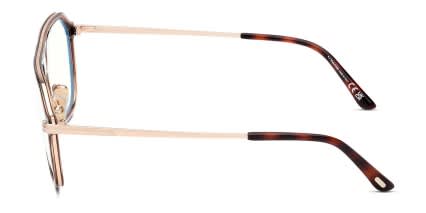 Tom Ford TF5943-B Tortoise, Gold glasses - Tortoise - Side View