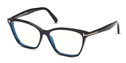 Tom Ford TF5949-B Shiny Black glasses - Shiny Black - Angle View