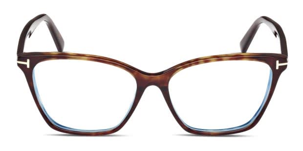 Tom Ford Tortoise Browline Glasses - Viral Preppy Aesthetic Tom Ford FT5506 Eyeglasses | LensCrafters main image 4
