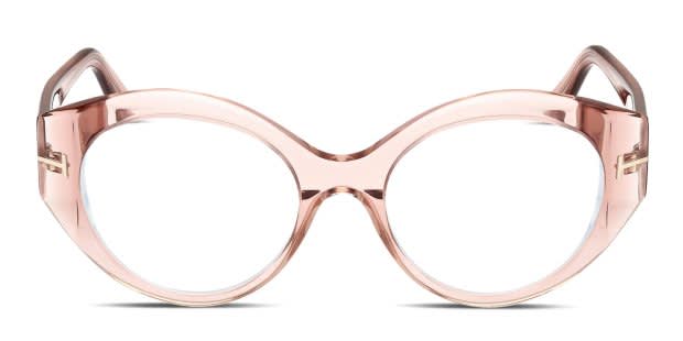 Tom Ford TF5950-B Pink, Clear Prescription Eyeglasses