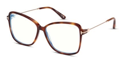 Tom Ford TF5953-B Tortoise glasses - Tortoise - Angle View