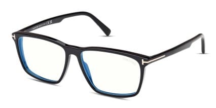 Tom Ford TF5959-B Shiny Black glasses - Shiny Black - Angle View
