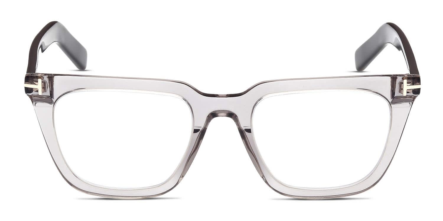 Tom Ford TF5963-B Gray, Clear glasses - Gray / Clear - Frontal View