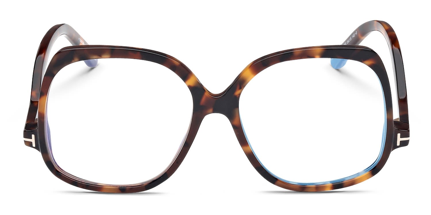 Tom Ford Tortoise Browline Glasses - Viral Preppy Aesthetic Tom Ford FT5880-B Eyeglasses | LensCrafters main image 2