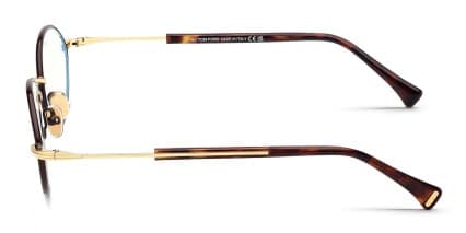 Tom Ford TF5973-B Brown, Gold glasses - Brown / Gold - Side View