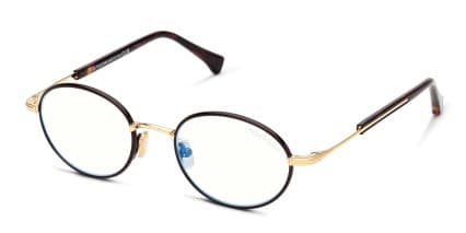 Tom Ford TF5973-B Brown, Gold glasses - Brown / Gold - Angle View