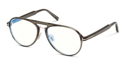 Tom Ford TF5981-B Green, Clear glasses - Green / Clear - Angle View
